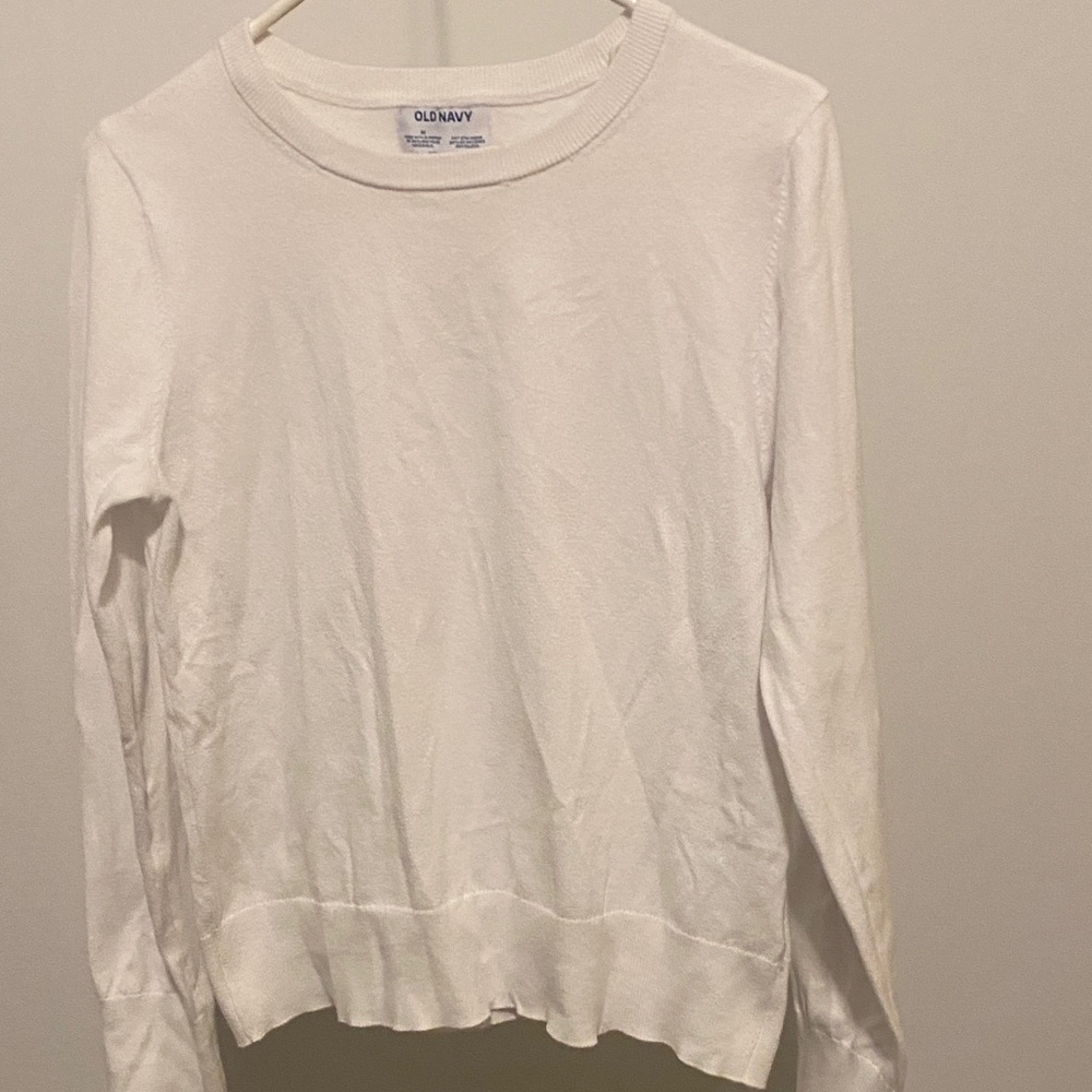 Old Navy White Knit Pullover